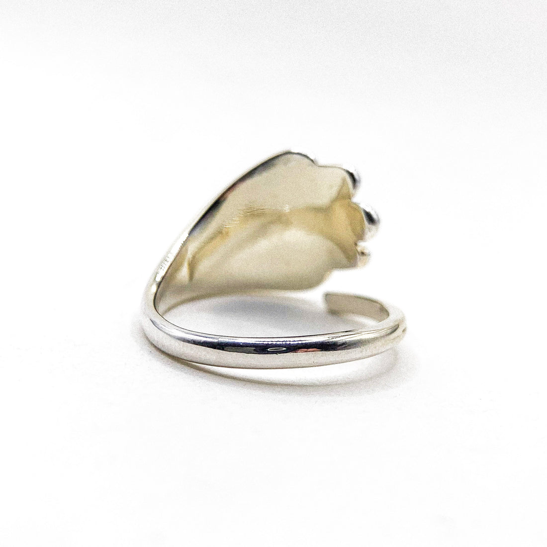 PEACOCK TAIL SILVER RING