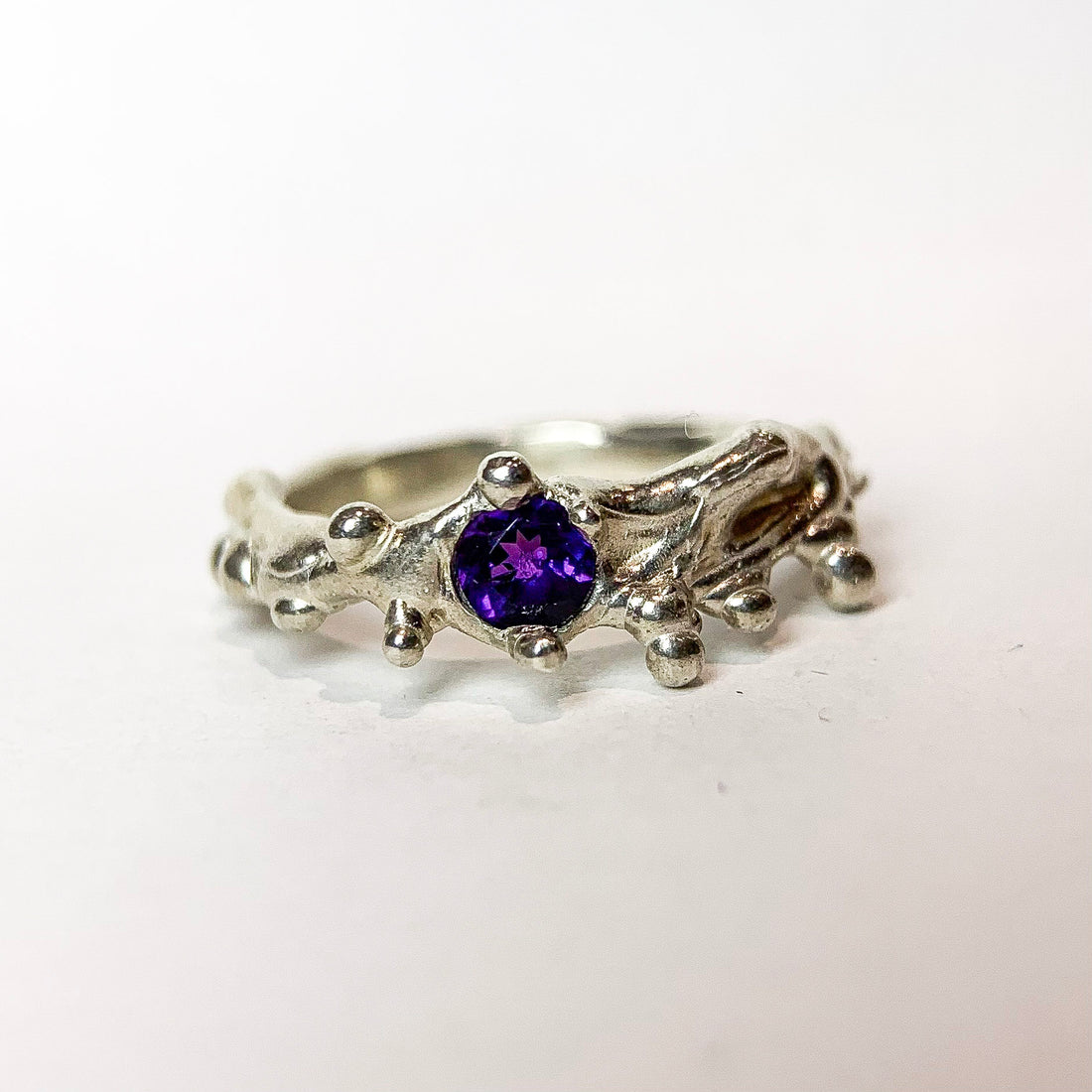 AMETHYST SILVER RING