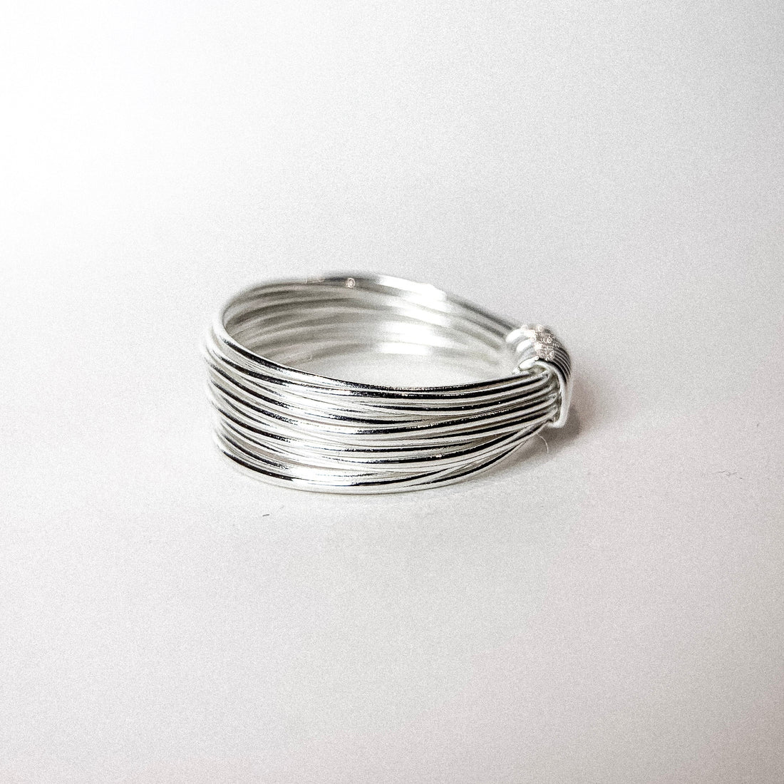 MULTI WIRE SILVER RING