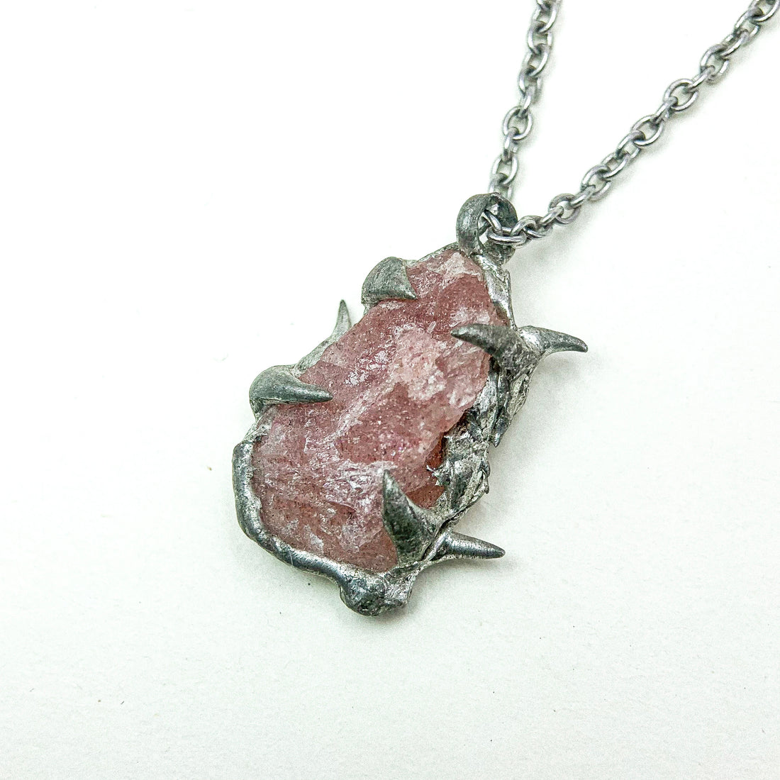 ROSE QUARZT SILVER PENDANT