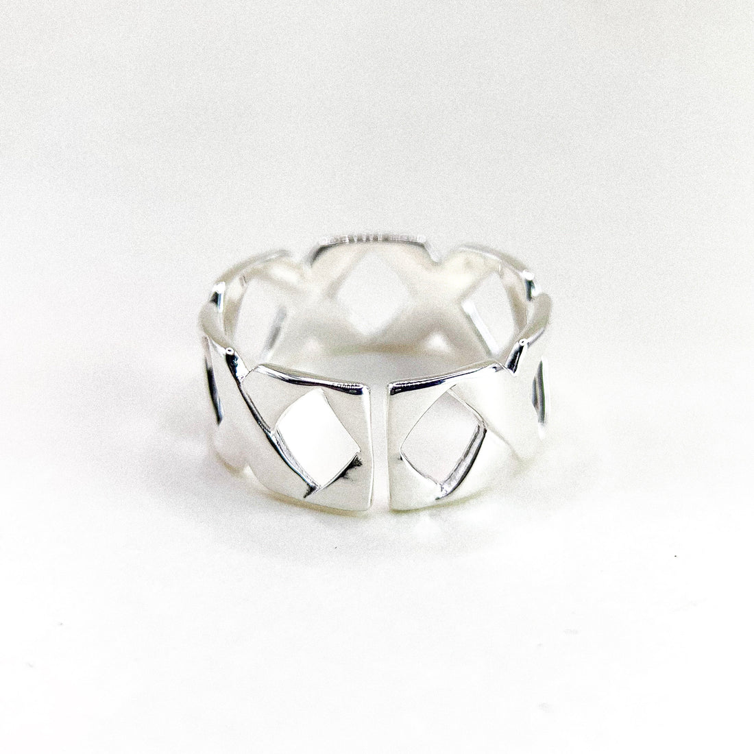 THICK BIG BRAID SILVER RING