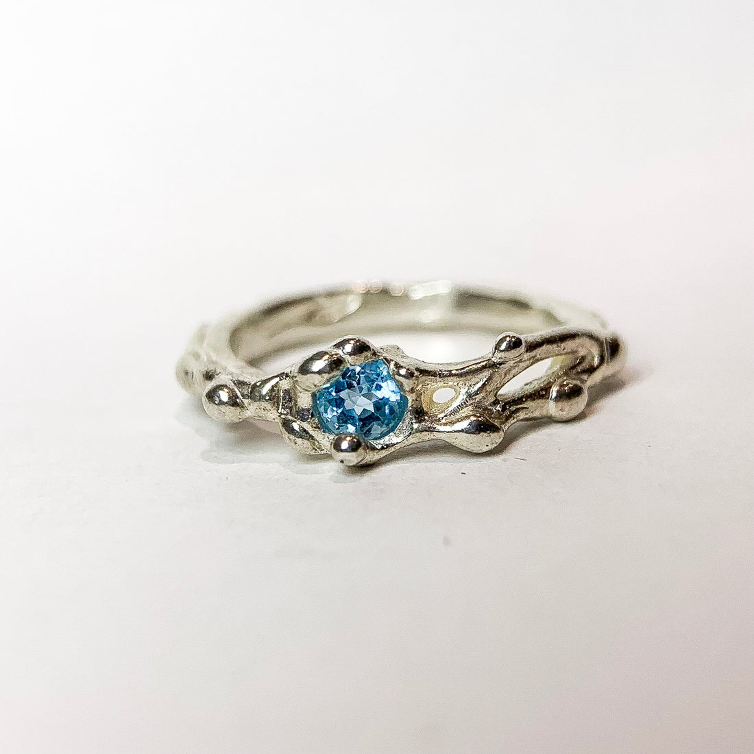 TOPAZ SILVER RING