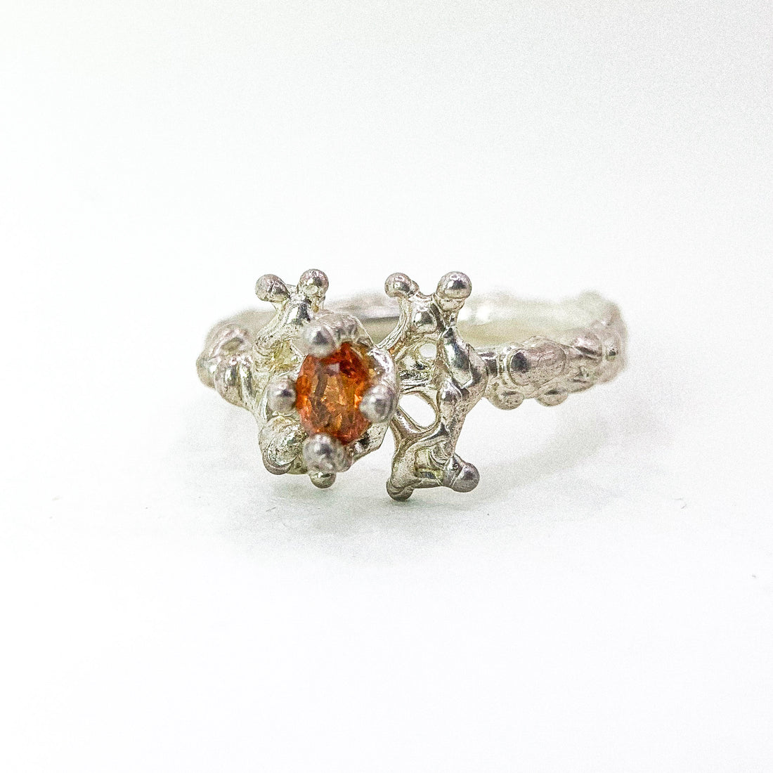 CITRINE BLOSSOM SILVER RING
