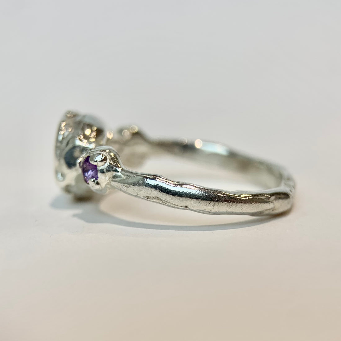 Amethyst Amour Silver Ring